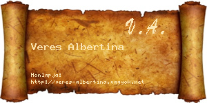 Veres Albertina névjegykártya