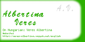 albertina veres business card
